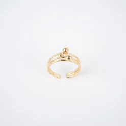 Bague Ajustable En Acier Inoxydable Doré - Zag Bijoux -Bijoux Fantaisie bague ajustable en acier inoxydable dore zag bijoux 2