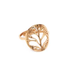 Bague Arbre De Vie En Acier Rose - Zag Bijoux