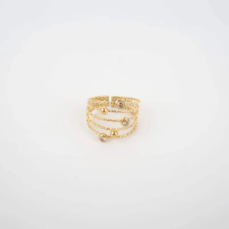 Bague Astar En Acier Or - Zag Bijoux 3 Bague Astar En Acier Or - Zag Bijoux