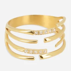 Bague Cachi Acier Doré - Zag Bijoux