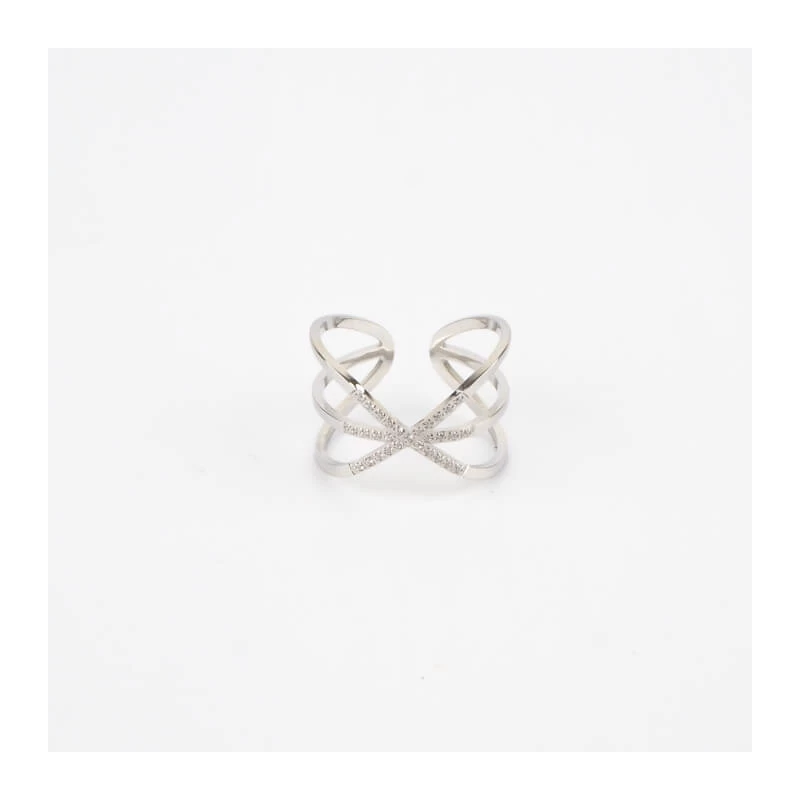 Bague Croisette En Acier - Zag Bijoux 2 Bague Croisette En Acier - Zag Bijoux