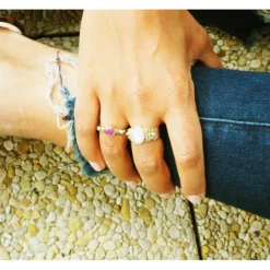 Bague Ethnique Chic Onyx Noir PM En Argent - Canyon -Bijoux Fantaisie bague ethnique chic onyx noir pm en argent canyon 2