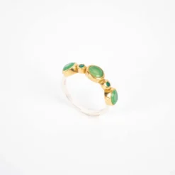 Bague Ethnique Goia Verte En Argent - Canyon