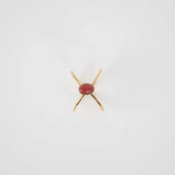 Bague étoile Rouge Acier Or - Zag Bijoux -Bijoux Fantaisie bague etoile rouge acier or zag bijoux 2