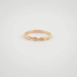 Bague Feuille Plaqué Or - Pomme Cannelle