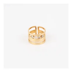 Bague Lancelot En Acier Or Jaune - Zag Bijoux