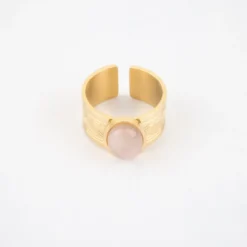 Bague London Rose En Acier Or Jaune - Zag Bijoux -Bijoux Fantaisie bague london rose en acier or jaune zag bijoux 2