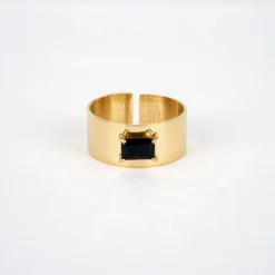 Bague Loria Acier Doré - Zag Bijoux