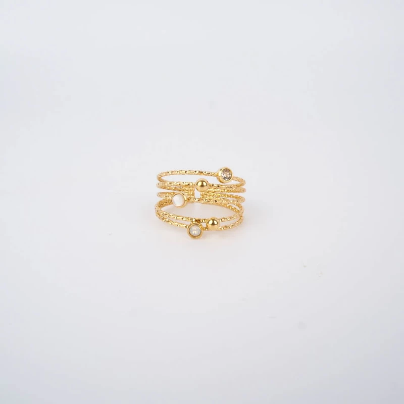 Bague Ninon Acier Or - Zag Bijoux 4 Bague Ninon Acier Or - Zag Bijoux – Image 2