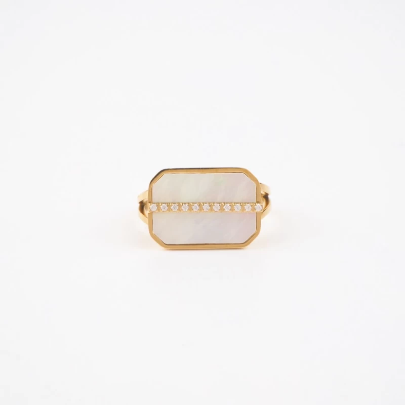 Bague Octavia En Acier Or Jaune - Zag Bijoux 3 Bague Octavia En Acier Or Jaune - Zag Bijoux