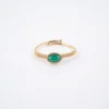 Bague Ovale Stone Malachite En Acier Jaune - Zag Bijoux -Bijoux Fantaisie bague ovale stone malachite en acier jaune zag bijoux