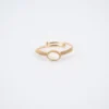 Bague Ovale Stone Nacre En Acier Jaune - Zag Bijoux -Bijoux Fantaisie bague ovale stone nacre en acier jaune zag bijoux