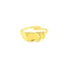Bague Plume En Acier Jaune - Zag Bijoux -Bijoux Fantaisie bague plume en acier jaune zag bijoux