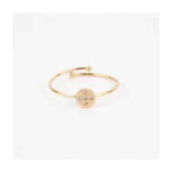 Bague Venus En Acier Or Jaune - Zag Bijoux