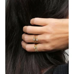 Bague Windsor En Acier Or - Zag Bijoux -Bijoux Fantaisie bague windsor en acier or zag bijoux 1