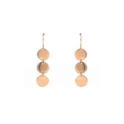 Boucles D'oreilles 3 Pastilles En Acier Rose - Zag Bijoux