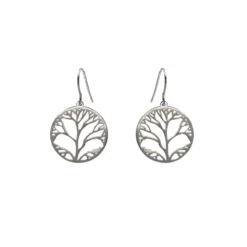 Boucles D'oreilles Arbre De Vie En Acier - Zag Bijoux
