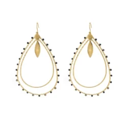 Boucles D'oreilles Aurélia Noir En Acier Jaune - Zag Bijoux