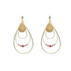 Boucles D'oreilles Boréale En Acier Et Rubis Indien - Zag Bijoux -Bijoux Fantaisie boucles d oreilles boreale en acier et rubis indien zag bijoux