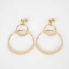 Boucles D'oreilles Cercles écaillés Acier Or - Zag Bijoux -Bijoux Fantaisie boucles d oreilles cercles ecailles acier or zag bijoux