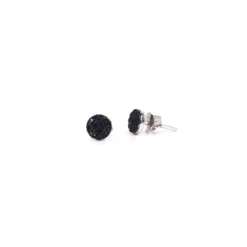 Boucles D'oreilles Clous Shiny Noir - Pomme Cannelle