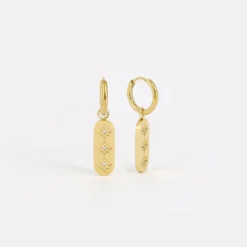 Boucles D'oreilles Créoles Aléna En Acier - Zag Bijoux