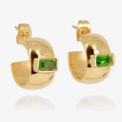 Boucles D'oreilles Créoles Celtina Acier Doré - Zag Bijoux