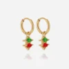 Boucles D'oreilles Créoles Crown Acier Doré - Zag Bijoux -Bijoux Fantaisie boucles d oreilles creoles crown acier dore zag bijoux