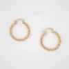 Boucles D'oreilles Créoles Elaura Plaqué Or - Pomme Cannelle -Bijoux Fantaisie boucles d oreilles creoles elaura plaque or pomme cannelle