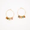 Boucles D'oreilles Créoles Elena Pierres Naturelles - Zag Bijoux -Bijoux Fantaisie boucles d oreilles creoles elena pierres naturelles zag bijoux