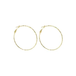 Boucles D'oreilles Créoles Facette Or - Pomme Cannelle