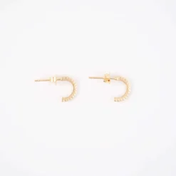 Boucles D'oreilles Créoles Iriana Plaqué Or - Pomme Cannelle -Bijoux Fantaisie boucles d oreilles creoles iriana plaque or pomme cannelle 1