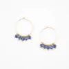 Boucles D'oreilles Créoles Lina Lapis Lazuli - Zag Bijoux -Bijoux Fantaisie boucles d oreilles creoles lina lapis lazuli zag bijoux