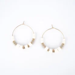 Boucles D'oreilles Créoles Lulu En Acier Or - Zag Bijoux