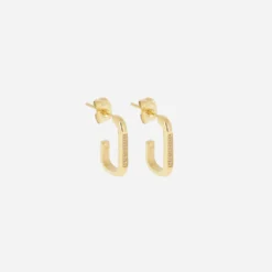 Boucles D'oreilles Créoles Nejma Acier Doré - Zag Bijoux