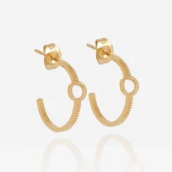 Boucles D'oreilles Créoles Neven Acier Doré - Zag Bijoux