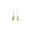 Boucles D'oreilles Créoles Plume En Acier Or Jaune - Zag Bijoux -Bijoux Fantaisie boucles d oreilles creoles plume en acier or jaune zag bijoux