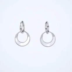 Boucles D'oreilles Créoles Smile En Acier - Zag Bijoux