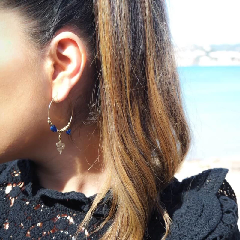 Boucles D'oreilles Créoles Snake En Acier Or - Zag Bijoux 4 Boucles D'oreilles Créoles Snake En Acier Or - Zag Bijoux – Image 2