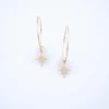 Boucles D'oreilles Créoles Théa Quartz Rose - Zag Bijoux -Bijoux Fantaisie boucles d oreilles creoles thea quartz rose zag bijoux