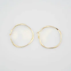 Boucles D'oreilles Créoles Torsade Or - Pomme Cannelle