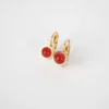 Boucles D'oreilles Dormeuses Rouges Acier Or - Zag Bijoux 2 Boucles D'oreilles Dormeuses Rouges Acier Or - Zag Bijoux -Bijoux Fantaisie boucles d oreilles dormeuses rouges acier or zag bijoux