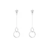 Boucles D'oreilles Double Cercle Argent - Pomme Cannelle