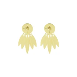 Boucles D'oreilles Earcuff Polar En Acier Jaune - Zag Bijoux