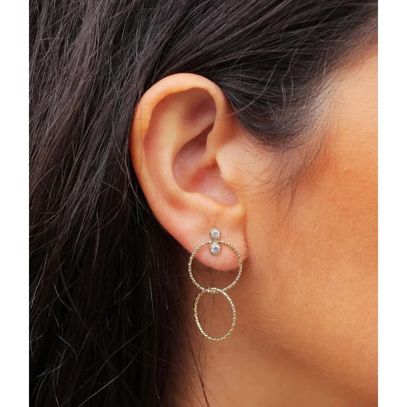 Boucles D'oreilles Eolia En Acier Jaune - Zag Bijoux 4 Boucles D'oreilles Eolia En Acier Jaune - Zag Bijoux – Image 2