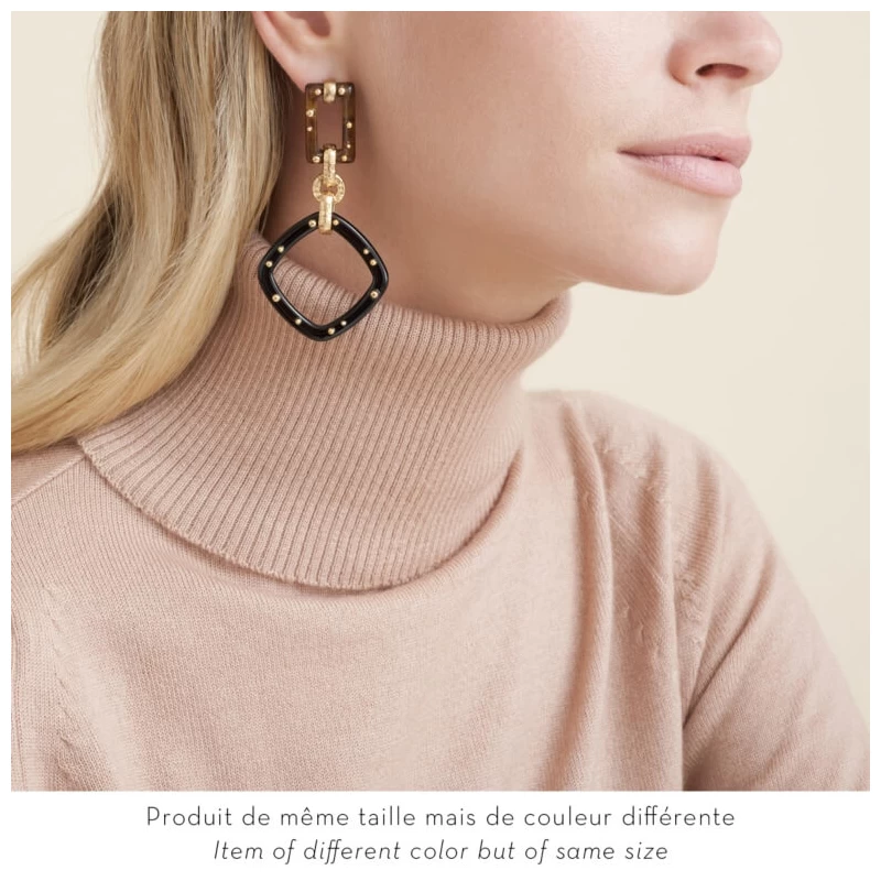 Boucles D'oreilles Escale GM Acétate Argent - Gas Bijoux 4 Boucles D'oreilles Escale GM Acétate Argent - Gas Bijoux – Image 2