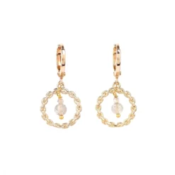 Boucles D'oreilles Esmeralda Plaque Or - Pomme Cannelle