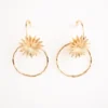 Boucles D'oreilles Fleure Créoles Dorées En Acier - Zag Bijoux 1 Boucles D'oreilles Fleure Créoles Dorées En Acier - Zag Bijoux -Bijoux Fantaisie boucles d oreilles fleure creoles dorees en acier zag bijoux