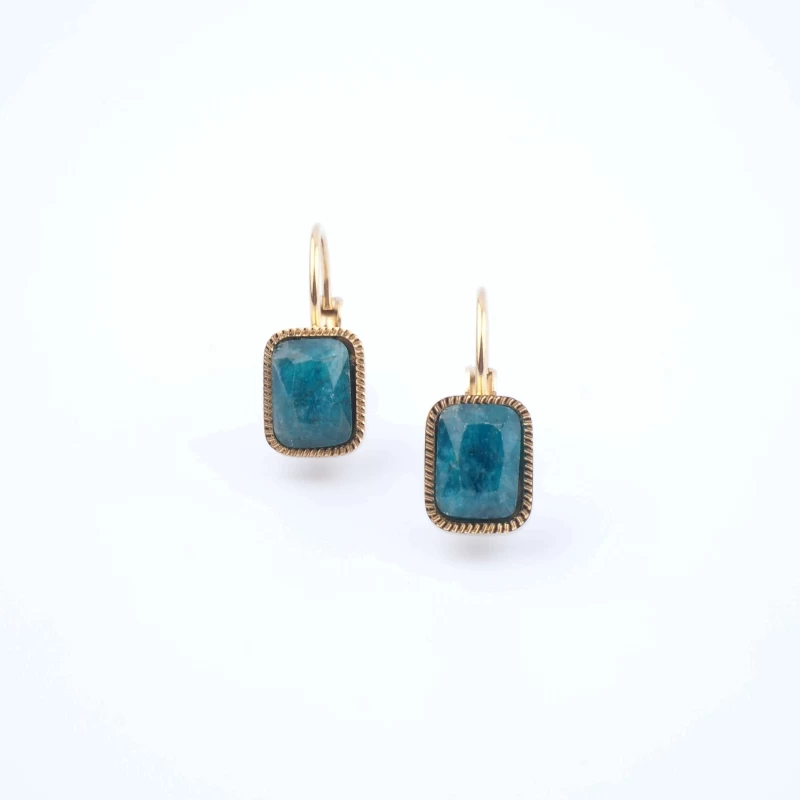 Boucles D'oreilles Lana En Apatite Bleu - Zag Bijoux 3 Boucles D'oreilles Lana En Apatite Bleu - Zag Bijoux
