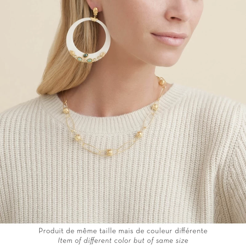 Boucles D'oreilles Lodge Noir Or - Gas Bijoux 4 Boucles D'oreilles Lodge Noir Or - Gas Bijoux – Image 2